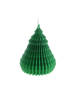 Vela Arbol Origami Verde 7X12cm Parafina ***OFERTA DTO NO ACUMULABLE