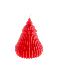 Vela Arbol Origami Rojo 7X12cm Parafina ***OFERTA DTO NO ACUMULABLE