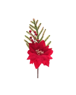 Ramo Abeto Y Flor Pascua 12X30cm Plast. Y Poliester ***OFERTA DTO NO ACUMULABLE