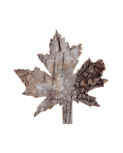 Decoracion Hoja Corteza 7X7cm Madera ***OFERTA DTO NO ACUMULABLE