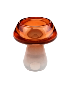 Portavelas Hongo 6.5X9cm Vidrio ***OFERTA DTO NO ACUMULABLE