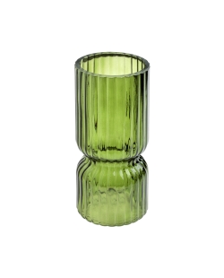 Jarron Iconico Verde 7X16cm Vidrio ***OFERTA DTO NO ACUMULABLE