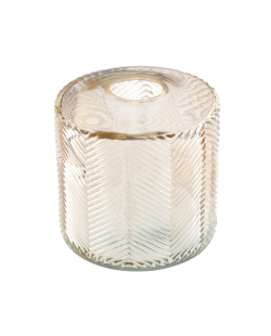 Jarron Geometrico Oro Pequeño 10.5X10cm Vidrio ***OFERTA DTO NO ACUMULABLE