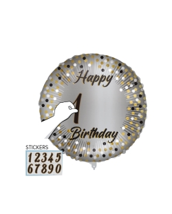 18/46cm Happy Bday Edades Personz. Pegatinas, Cinta Y Peso ***OFERTA DTO NO ACUMULABLE