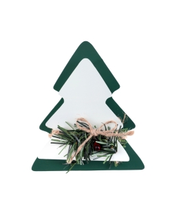 Decoracion Pinos 9X1.3X10cm & 11.5X1.3X13cm Madera Y Plast. ***OFERTA DTO NO ACUMULABLE