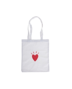 Bolsa Tela Love Blanco 30X37cm Algodon