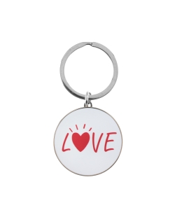 Llavero Love Blanco 3.5X10cm Metal