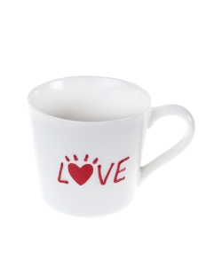 Taza Love Blanco 10X9cm Porcelana