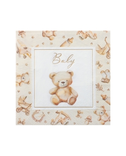 Servilleta Oso Baby 33X33cm Papel 3C
