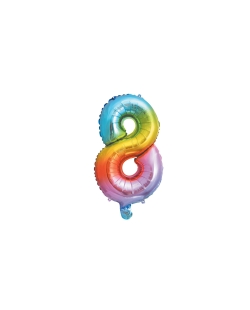 Globo Mini Auto-Inflable Numero: 8 Multicolor ***OFERTA DTO NO ACUMULABLE