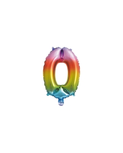 Globo Mini Auto-Inflable Numero: 0 Multicolor ***OFERTA DTO NO ACUMULABLE