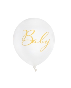 Globo Oso Baby Blanco 30cm Latex