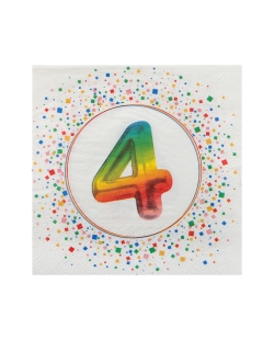 Servilleta Multicolor 4 Años 33X33cm Papel 3C