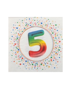 Servilleta Multicolor 5 Años 33X33cm Papel 3C