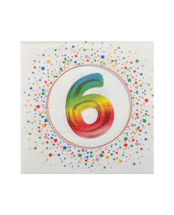Servilleta Multicolor 6 Años 33X33cm Papel 3C