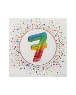 Servilleta Multicolor 7 Años 33X33cm Papel 3C