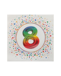 Servilleta Multicolor 8 Años 33X33cm Papel 3C