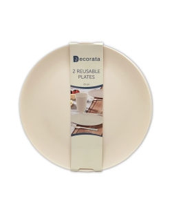 Platos Plastico Duro Reutilizable 25cm Beige ***OFERTA DTO NO ACUMULABLE