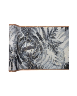 Camino Mesa Selva Gris 28cm Lona Algodon  2,5m