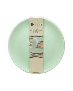 Platos Plastico Duro Reutilizable 25cm Verde Pastel ***OFERTA DTO NO ACUMULABLE