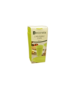 Vasos Plastico Duro Reutilizable 280ml Lima ***OFERTA DTO NO ACUMULABLE