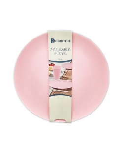 Platos Plástico Duro Reutilizable 25cm Rosa ***OFERTA DTO NO ACUMULABLE