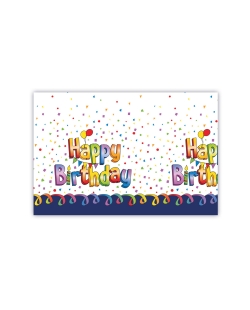 Mantel Plastico 120X180cm Happy Bday Multicolor ***OFERTA DTO NO ACUMULABLE