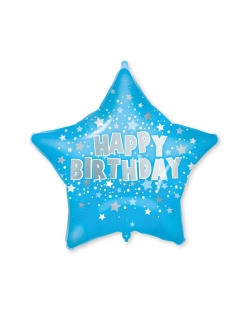 18/46cm Estrella Azul Happy Bday, Cinta Y Peso ***OFERTA DTO NO ACUMULABLE
