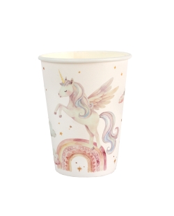 Vaso Unicornio Rosa 7.8X9.7cm /27cl Carton
