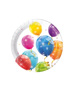 Platos 23cm Globos Fsc