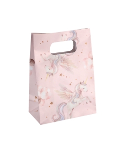 Bolsa Unicornio Rosa 13X7X18cm Papel