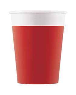 VASOS PAPEL 200ml ROJOS FSC ***OFERTA DTO NO ACUMULABLE