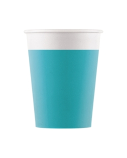 Vasos Papel 200ml Azul Turquesa Fsc ***OFERTA DTO NO ACUMULABLE