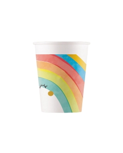 Vasos Papel 200ml Arcoiris Fsc