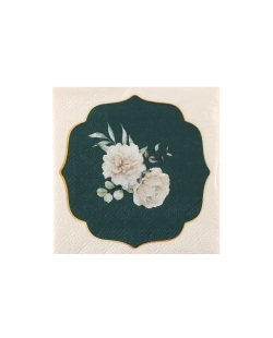 Servilleta Pequeña Boda Verde 25X25cm Papel 3C