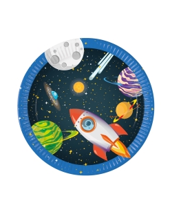 Platos 23cm Cohete Espacial Fsc