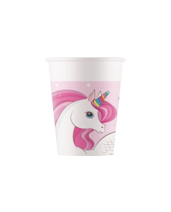Vasos Papel 200ml Unicornio Fsc