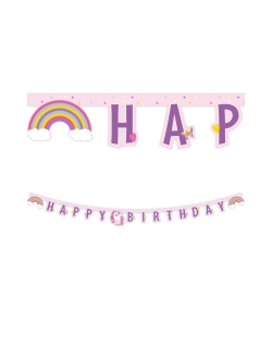 Guirnalda Happy Bday Unicornio Papel Fsc