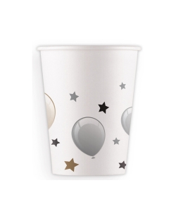 Vasos Papel 200ml Happy Bday Oro/Negro Fsc ***OFERTA DTO NO ACUMULABLE