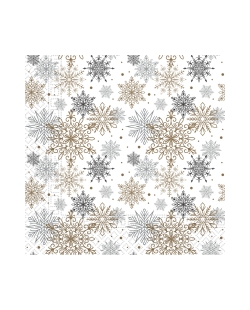 Servilletas 33X33cm Copos Plata/Oro Fsc 3Pli