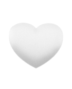 Confeti Mesa Corazon Blanco 3X2.5cm Tela