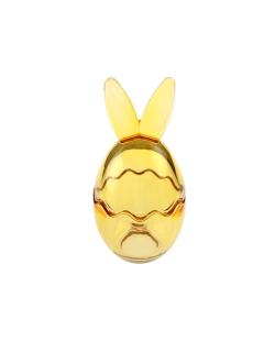 Huevera Conejo Amarillo 8X17.5cm Vidrio