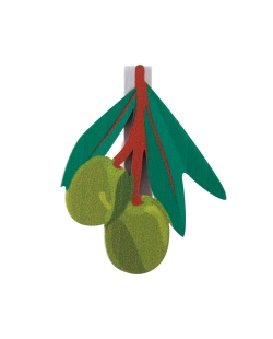 Pinza Dolce Vita Verde Jade 4X5cm Madera