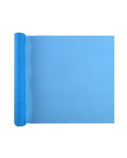 Camino Mesa Holi Azul Turquesa 35cm Tela India 5M
