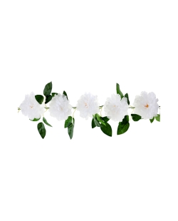 Guirnalda Peonias Blanco 140cm Poliester