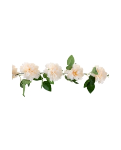 Guirnalda Peonias Marfil 140cm Poliester