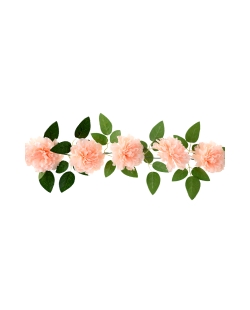 Guirnalda Peonias Melocoton 140cm Poliester