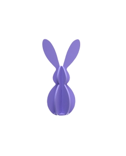 Pequeña Decoracion Conejo Violetaclaro 6X12cm Madera