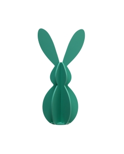 Decoracion Conejo Verde 10X20.5cm Madera