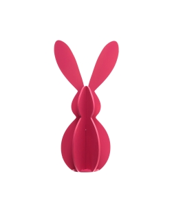Decoracion Conejo Fucsia 10X20.5cm Madera